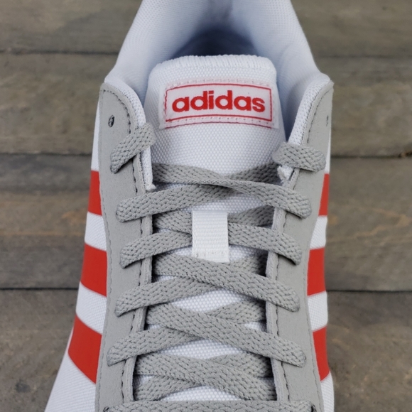 adidas RUN60S Men's Running Shoes White/Grey/Red - Picture 7 of 8